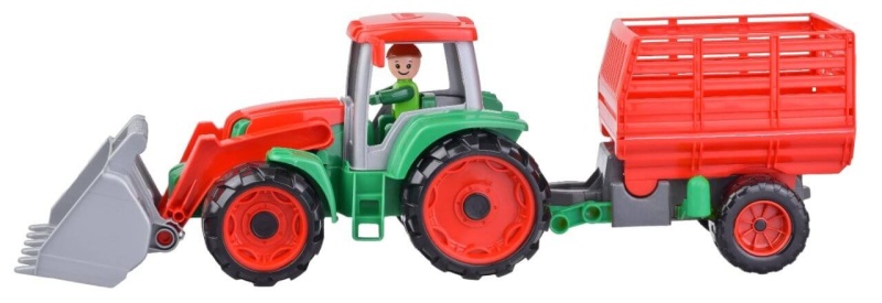 Traktor pojazd rolniczy z łyżką i przyczepą